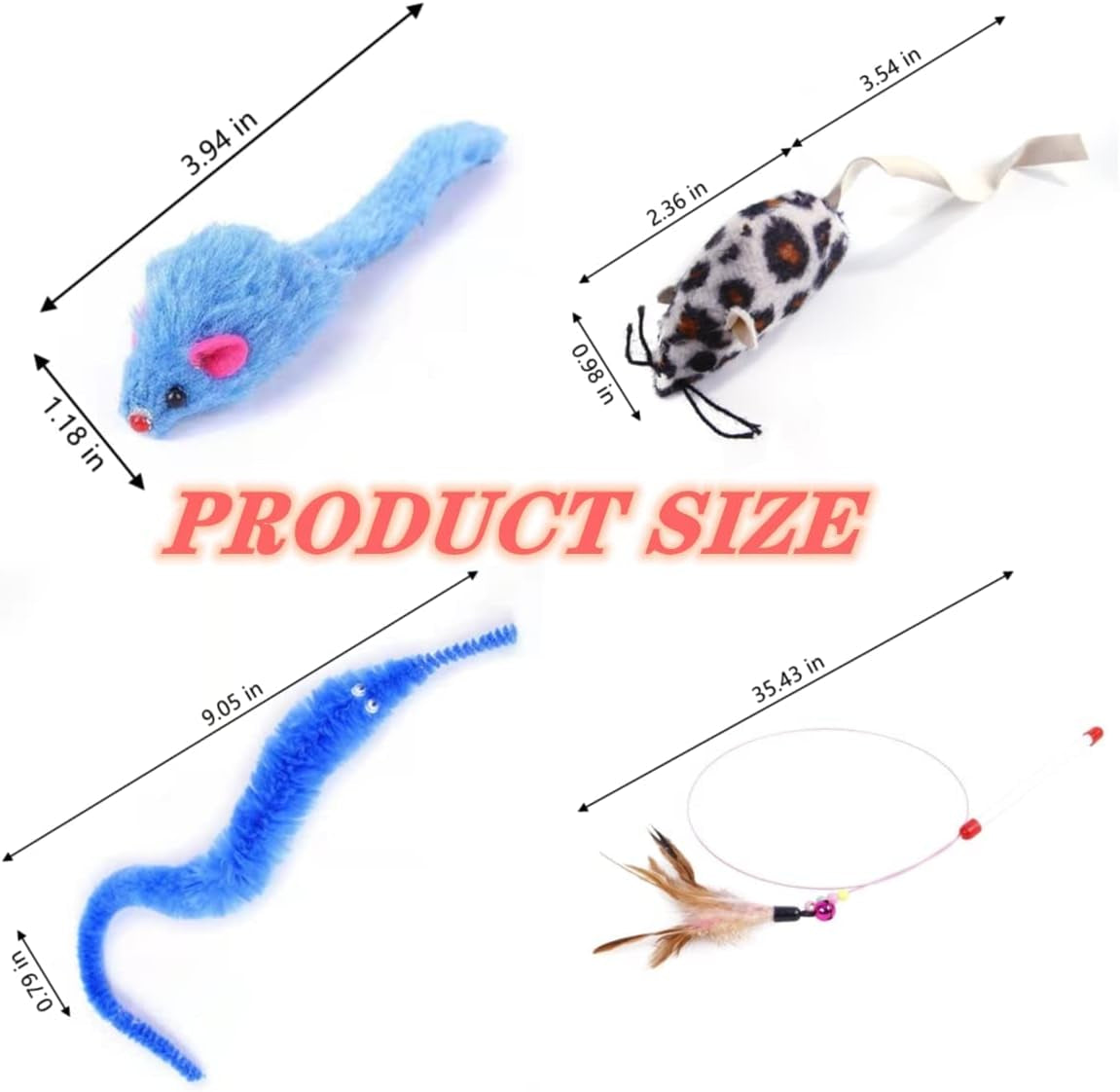 15PCS Cats Feather Toys-Kitten Interactive Assortments Including Tower of Tracks 3-Tier Cat Toy, Feather Teaser -Wand,Bells Toys,Crinkle Balls,Springs,Fluffy Mouse (Accessories Color Random) (Pink)