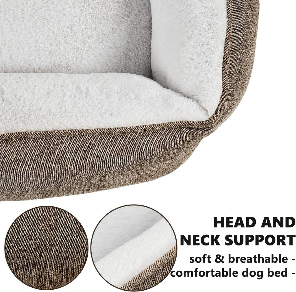 Durable Square Dog Bed - Machine Washable, Comfortable for Small & Medium Puppies