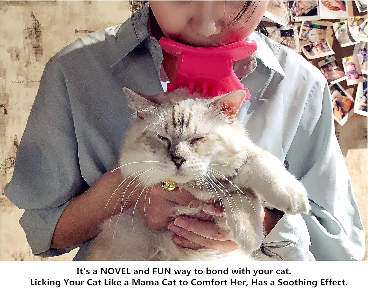 Cat Brush Shedding Grooming, Soft Massage Kitty Tongue Brush, Licking Your Kitty like a Mama Cat to Comfort, Surprise Pet Gifts