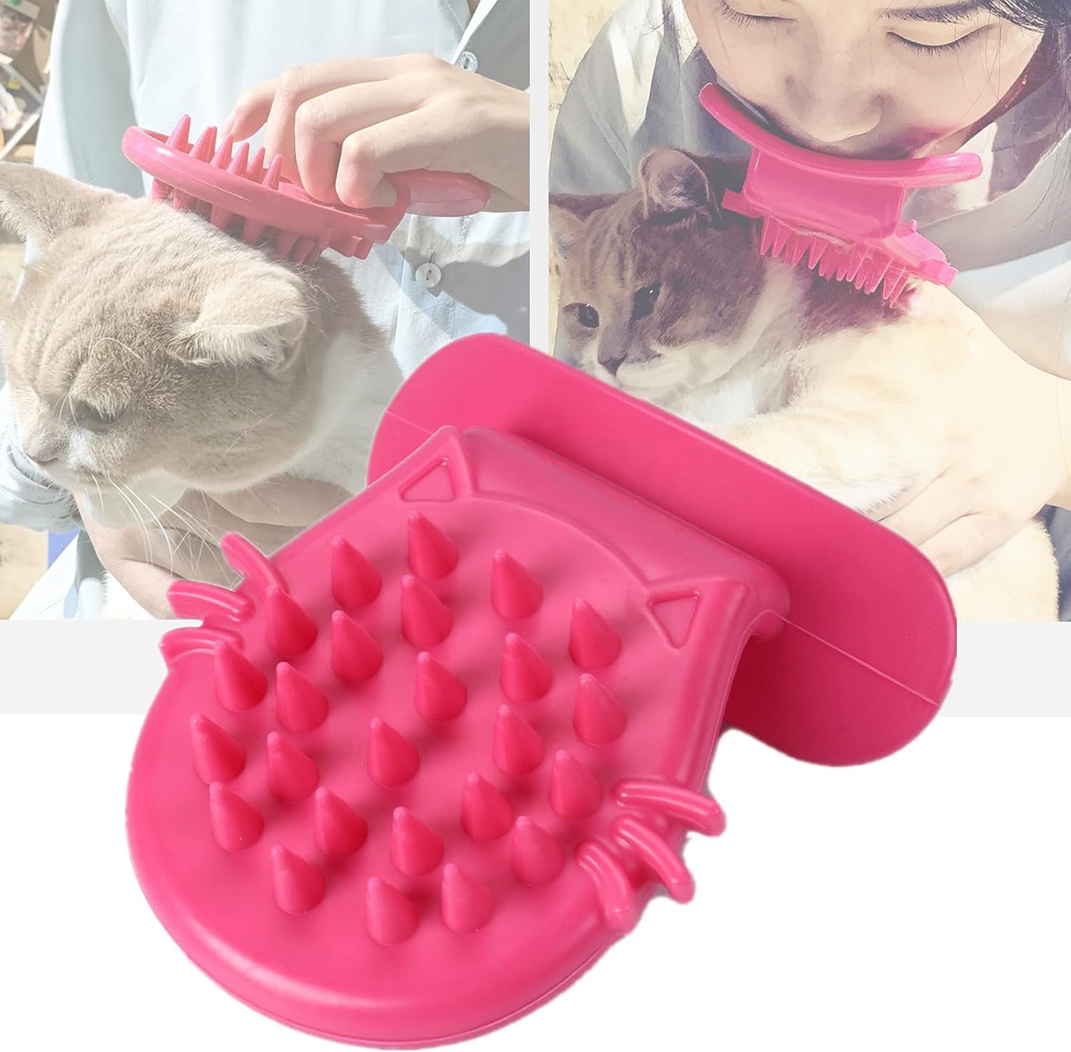 Cat Brush Shedding Grooming, Soft Massage Kitty Tongue Brush, Licking Your Kitty like a Mama Cat to Comfort, Surprise Pet Gifts